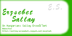 erzsebet sallay business card